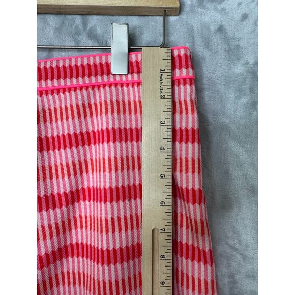 Per Se by Carlisle Skirt Womens 10 Neon Pink White Pencil Cotton Stretch Career - Picture 10 of 11